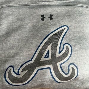 Atlanta Braves Under Armour Gray Sweatshirt with Blue and Silver Accents
